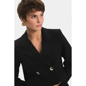 NG Style Kruvaze Kapamalı Crop Ceket