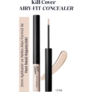 Hafif Formüllü, Uzun Süre Kalıcı Kapatıcı CLIO Kill Cover Airy-Fit Concealer (1.5 Fair)