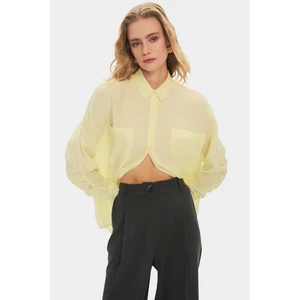 NG Style Büzgü Detaylı Modal Karışımlı Gömlek