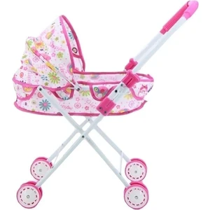 Brother Toys Yataklı ve Tenteli Kaliteli Metal Oyuncak Puset Bebek Arabası