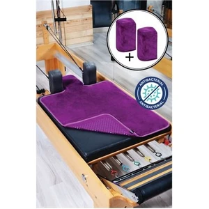 Antibakteriyel Mor Pilates Reformer Havlusu Omuzluk Kılıfı, Kaydırmaz Reformer Towel