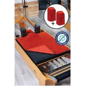 Antibakteriyel Kiremit Rengi Pilates Reformer Havlusu Omuzluk Kılıfı, Kaydırmaz Reformer Mat Towel