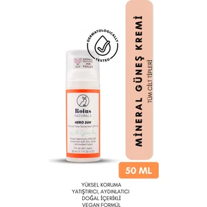 Roius Naturals Hero Sun Mineral Filtreli Non- Nano Güneş Koruyucu SPF50