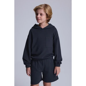 (Kids Boy) Kapitone Kapüşonlu Sweatshirt
