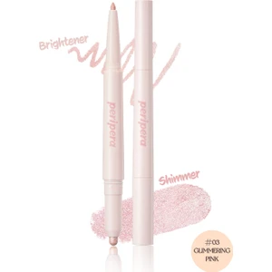 Çift Taraflı Işıltılı Kalem Far PERIPERA Sugar Twinkle Duo Eye Stick (03 Glimmering Pink)