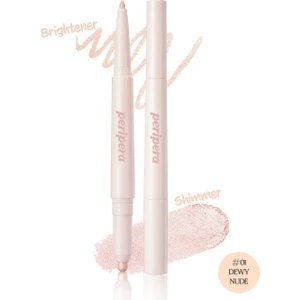 Çift Taraflı Işıltılı Kalem Far PERIPERA Sugar Twinkle Duo Eye Stick (01 Dewy Nude)
