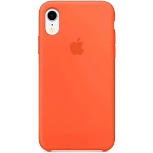 Piyasa Sepeti Apple iPhone Xr Uyumlu Logolu Içi Kadife Altı Açık Lansman Turuncu Silikon Kılıf