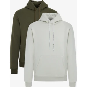 Altınyıldız Classics 2'li Paket Standart Fit Normal Kesim Kapüşonlu Kanguru Cepli Sweatshirt