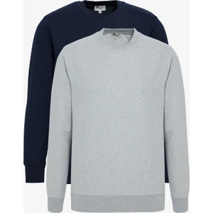 Altınyıldız Classics 2'li Paket Pamuklu Standart Fit Normal Kesim Bisiklet Yaka Sweatshirt