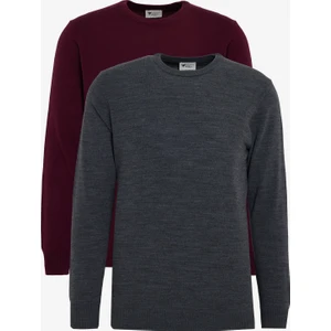 Altınyıldız Classics 2'li Paket Sıcak Tutan Standart Fit Normal Kesim Bisiklet Yaka Triko Kazak