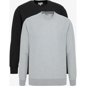 Altınyıldız Classics 2'li Paket Pamuklu Standart Fit Normal Kesim Bisiklet Yaka Sweatshirt