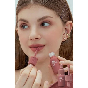 Yüksek Pigmentli, Kadife Görünümlü, Gün Boyu Kalıcı Tint PERIPERA Ink Velvet (17 Rosy Nude)