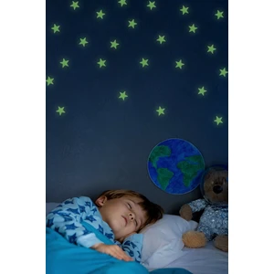 Ss Design (B)Gece Parlayan Fosforlu  Duvar Tavan Süsü Yapışkanı Içinde Fosforlu Yıldız Gece Süsü-B 1paket