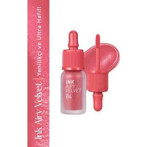 Uzun Süre Kalıcı ve Hafif Formüllü, Kadife Bitişli Tint PERIPERA Ink Airy Velvet (4 Pretty Pink)