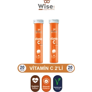 Vitamin C + Çinko Efervesan 20 Tablet x 2 Adet