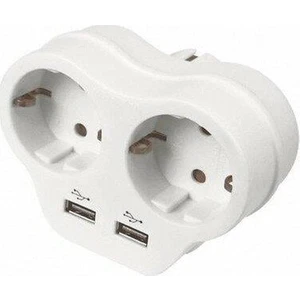 Golyat İkili Topraklı + 2'li USB (2A)