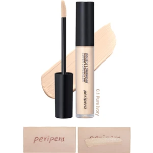 Hafif Yapılı Gün Boyu Yüksek Kapatıcı PERIPERA Double Longwear Cover Concealer (#01 Pure Ivory)