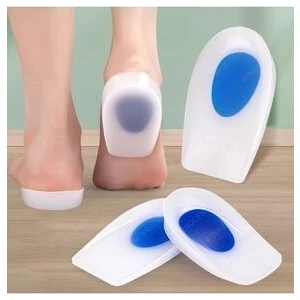 Unisex Boy Uzatıcı Silikon Tabanlık Destek 2cm Uzama 1 Çift Şeffaf Ortopedik Topuk Yükseltici