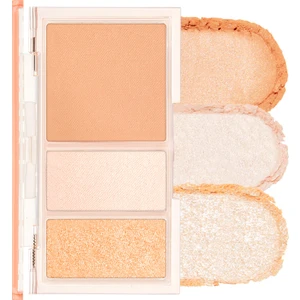 Twinkle Pop Işıltılı Görünüm Veren 3'lü Allık Paleti Twinkle Pop Face Flash Palette (#01 Oh! Coral-Full)