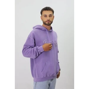 Eskitme Desenli Unisex Hoodie Sweatshirt