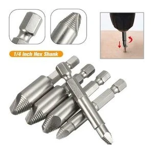 4 Adet Paslanmaz Çelik Hasarlı Vida Çıkarıcı Sökücü Seti