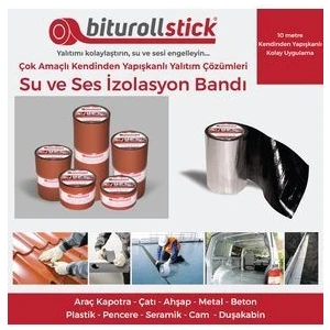 1 mm 20 cm Kırmızı 10MT. - Yapışkanlı Su Yalıtımı ve Ses Yalıtım Bandı