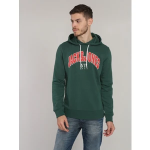 Jack & Jones Kapüsonlu Logo Baskili Sweatshirt-12219675