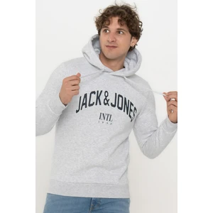 Jack & Jones Erkek Logo Baskılı Kapüşonlu Sweatshirt - Circle