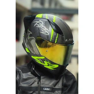 Rapıd Race Raven Mat Siyah-Gri-Neon Sarı Kask