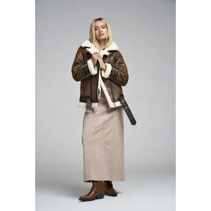 Onlolympıa Faux  Bonded Bıker cc Otw Kahverengi 15322432