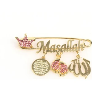 Minik Adımlar Minik Adımlar Maşallah Bebek Yaka & Yastık ve Beşik Iğnesi Bebek Hediyesi