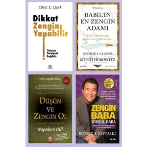 Zengin Baba Yoksul Baba - Dikkat Zengin Yapabilir - Düşün ve Zengin Ol - Babil'in En Zengin Adamı 4’lü Set