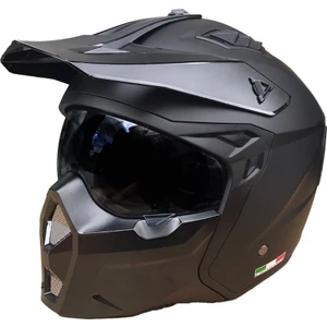 Kask Sway X1-X Seul Çene Çıkan Kask Mat Siyah