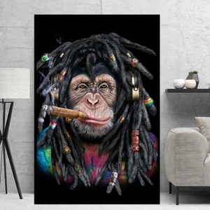 Tosbart Punk Monkey Dekoratif Kanvas Tablo