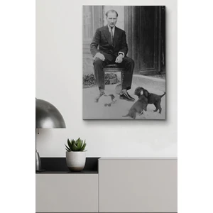 Tosbart Atatürk Kanvas Tablo Dekoratif Atatürk Portre Tablo 169