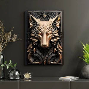 Tosbart 3d Kurt Kanvas Duvar Tablo