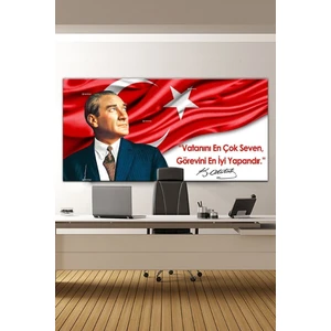 Tosbart Atatürk Makam Panosu Tablosu Kanvas Tablo