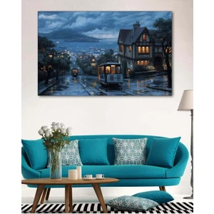 Tosbart Mavi Istanbul Resimleri Duvar Dekorasyon Kanvas Tablo