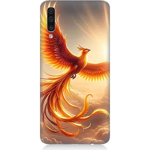Samsung Galaxy A50 Uyumlu Anka Kuşu  Desenli Silikon Kılıf