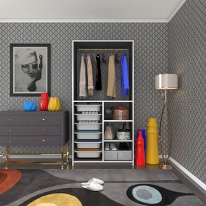 Kenz Life Kenzlife Giysi Dolabı Yalın Gri 180*090*30 Kapaksız Arkalıksız 6 Sepetli