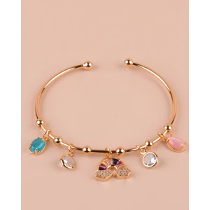 Portakal Esintisi Ayarlanabilir Gökkuşağı Charm Kadın Kelepçe Bileklik