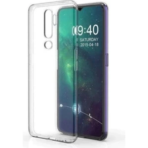 Oppo A9 2020 Uyumlu Şeffaf Silikon Kılıf - Kamera Korumalı Esnek Tam Koruma Kapak
