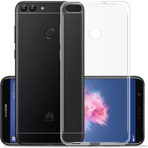 Huawei P Smart 2018 Uyumlu Şeffaf Silikon Kılıf - Kamera Korumalı Esnek Tam Koruma Kapak