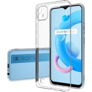 Realme C11 Uyumlu Şeffaf Silikon Kılıf - Kamera Korumalı Esnek Tam Koruma Kapak