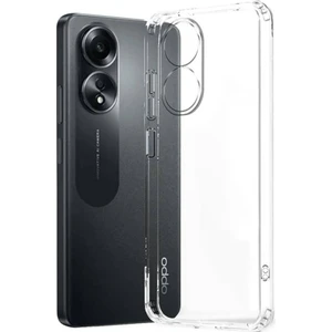 Oppo A18 Uyumlu Şeffaf Silikon Kılıf - Kamera Korumalı Esnek Tam Koruma Kapak