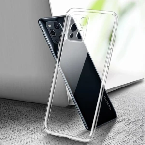 Oppo Find X3 Uyumlu Şeffaf Silikon Kılıf - Kamera Korumalı Esnek Tam Koruma Kapak