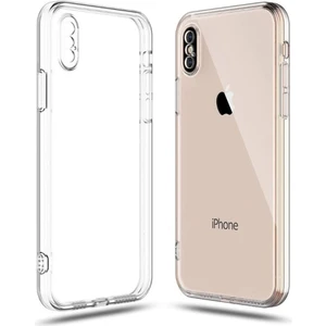 Apple iPhone XS Max Uyumlu Şeffaf Silikon Kılıf - Kamera Korumalı Esnek Tam Koruma Kapak