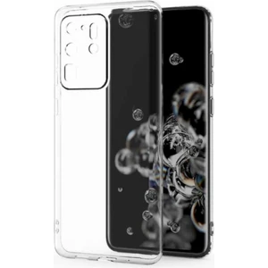 Samsung Galaxy S20 Ultra Uyumlu Şeffaf Silikon Kılıf - Kamera Korumalı Esnek Tam Koruma Kapak