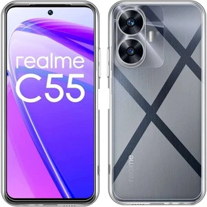 Realme C55 Uyumlu Şeffaf Silikon Kılıf - Kamera Korumalı Esnek Tam Koruma Kapak