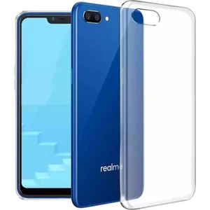 Realme C2 Uyumlu Şeffaf Silikon Kılıf - Kamera Korumalı Esnek Tam Koruma Kapak